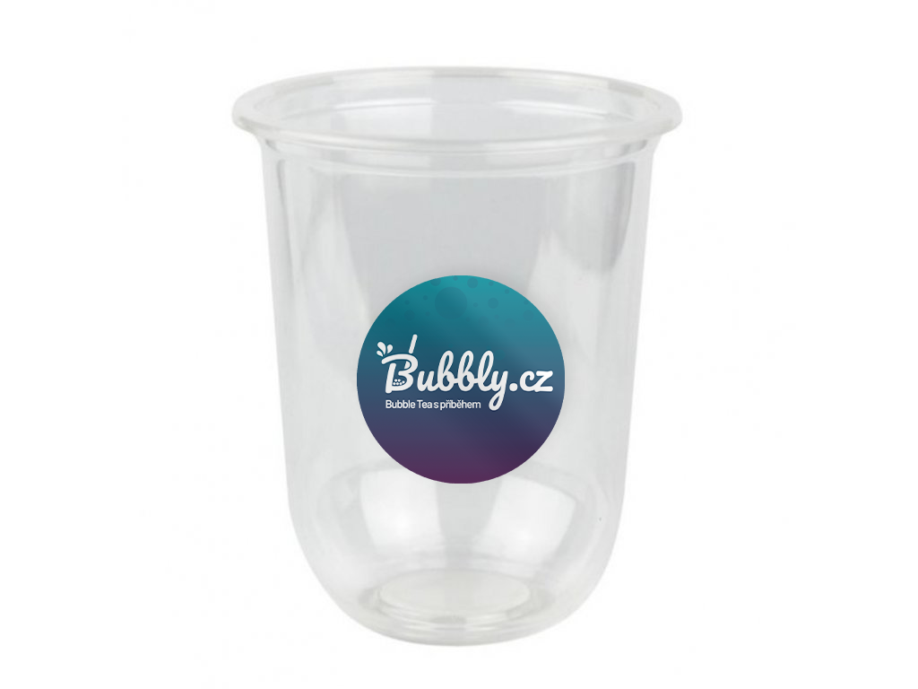 Bubble Tea plastový kelímek s logem 500ml - 9,5cm, 1ks