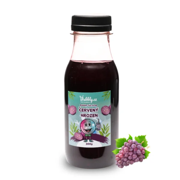 bubble tea sirup červený hrozen