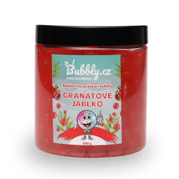 Bubble Tea práskací kuličky – granátové jablko, 250g